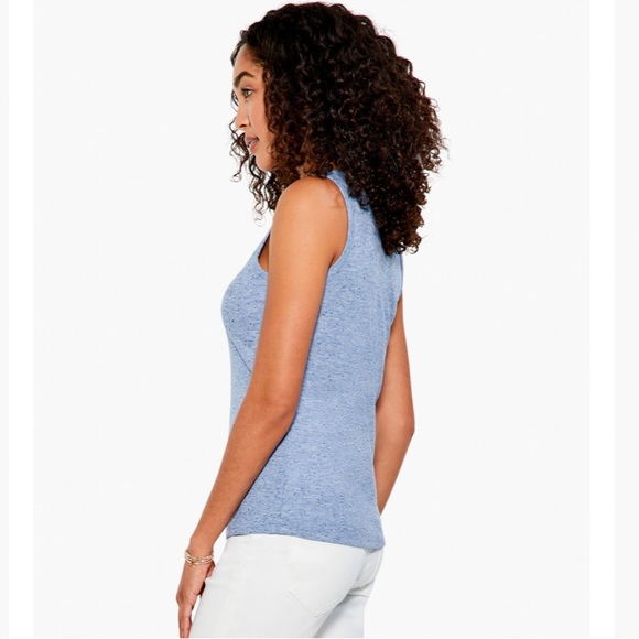 Speckled knit snap tank in blue mix, New with tags, Size medium - Picture 4 of 16